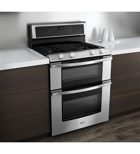 whirlpool double oven gas stove